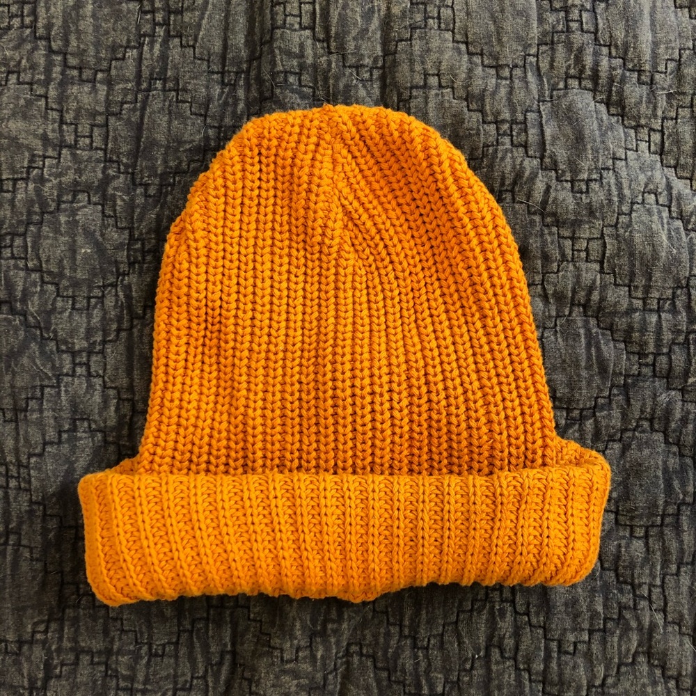 Free People Orange Fisherman Beanie